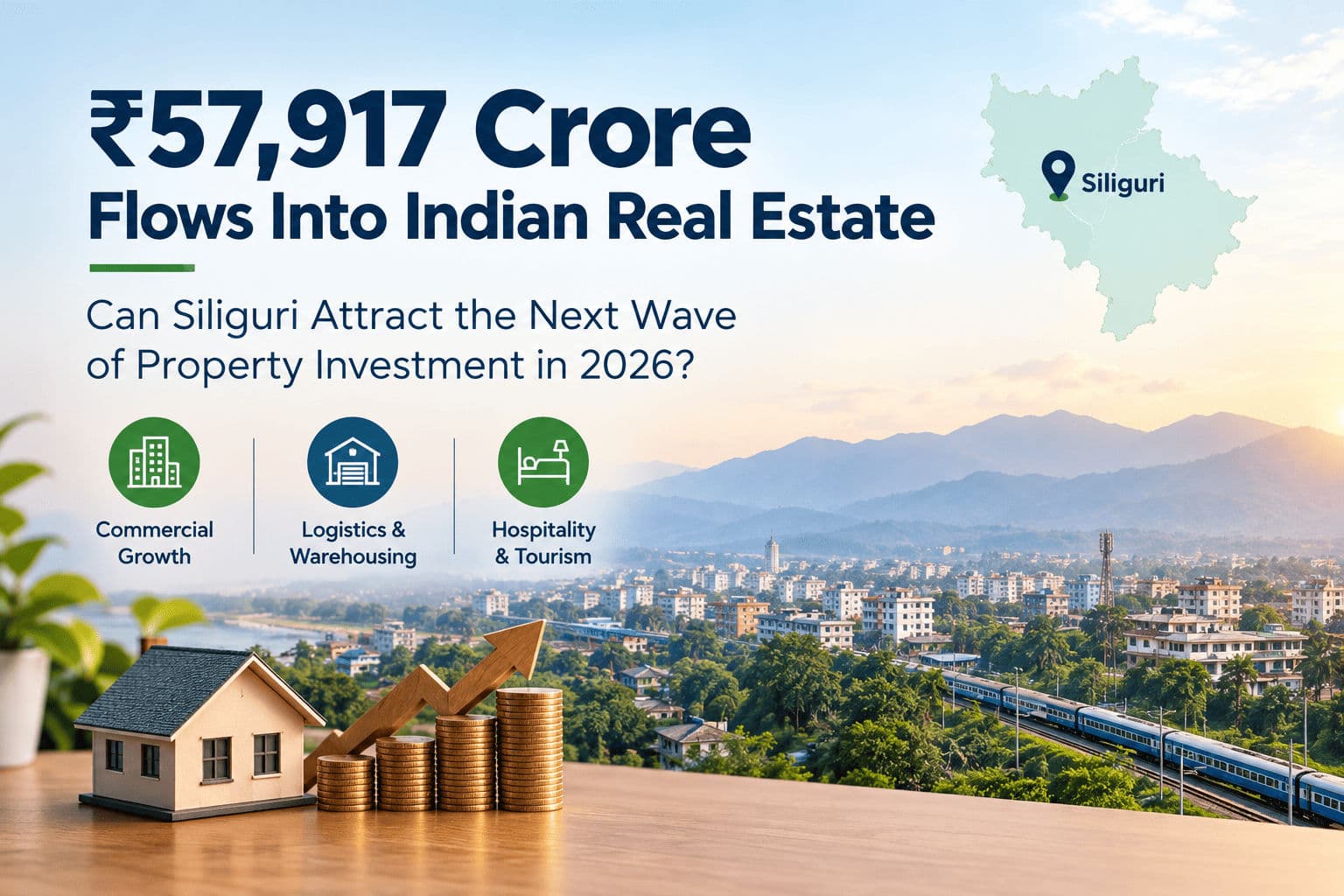 ₹57,917 Crore Flows Into Indian Real Estate: How Siliguri Is Positioned to Catch the Next Investment Wave in 2026
